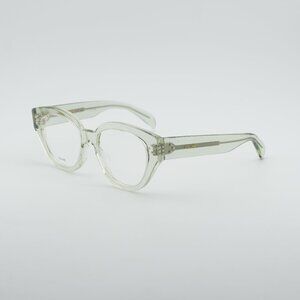 Celine CL50132I 093 Eyeglasses Shiny Light Green 51mm Cat Eye Frame